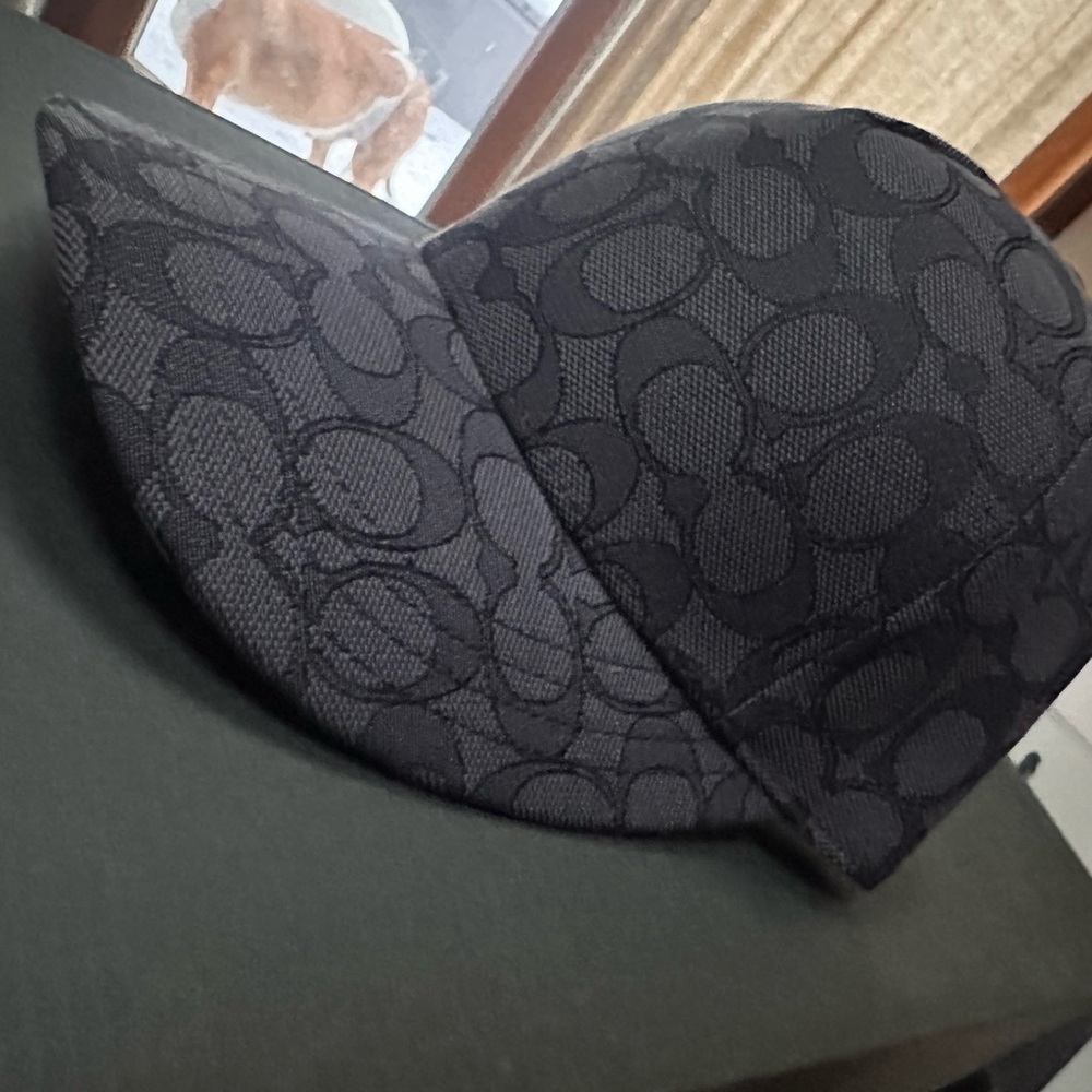 Coach Black Monogram Cap